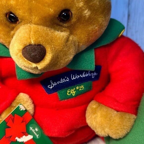 Hallmark Chris the Elf Bear Santa’s Workshop Plush Christmas Teddy Bear 14” - Picture 3 of 6